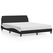 Letto matrimoniale | Letto per adulti | Giroletto Dover Nero e Bianco 160x200 cm in Similpelle