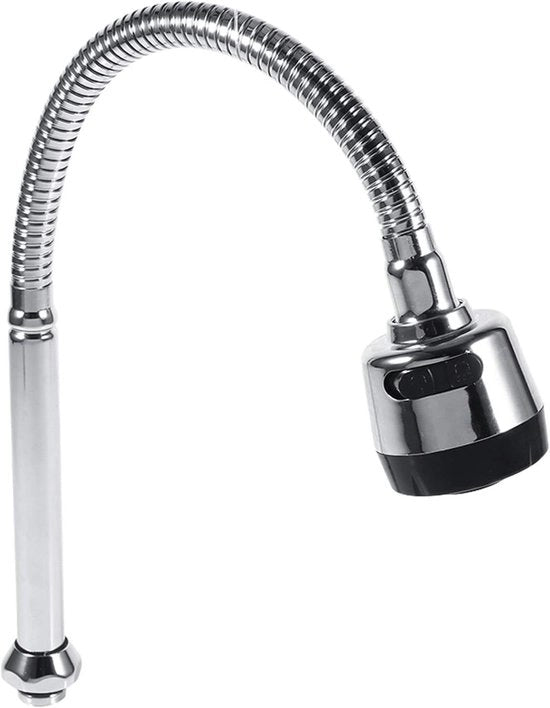 Cranio da cucina con scarico rotante in acciaio inossidabile 304, girevole 360° e dotato di aeratore per un uso dell'acqua facile con manopola singola di regolazione