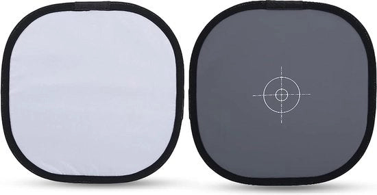 Telaio Opvouabile 18% per Fotografia Digitale in Grigio-Bianco, 118x118 Pollici (30x30cm) con Borsa Portatile.
