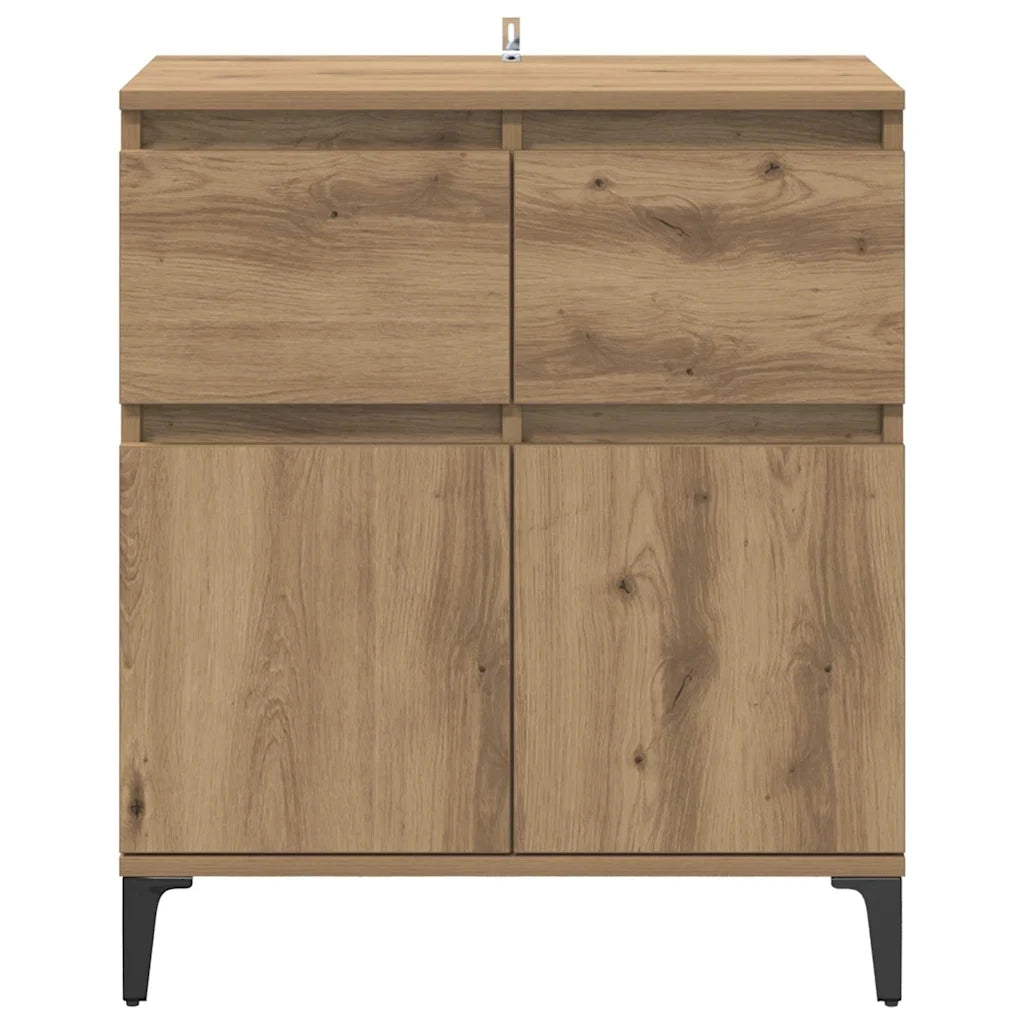 Credenza con Cassetto-Buffet-Armadio da cucina Rovere artigianale 60 x 35 x 70 cm 192348