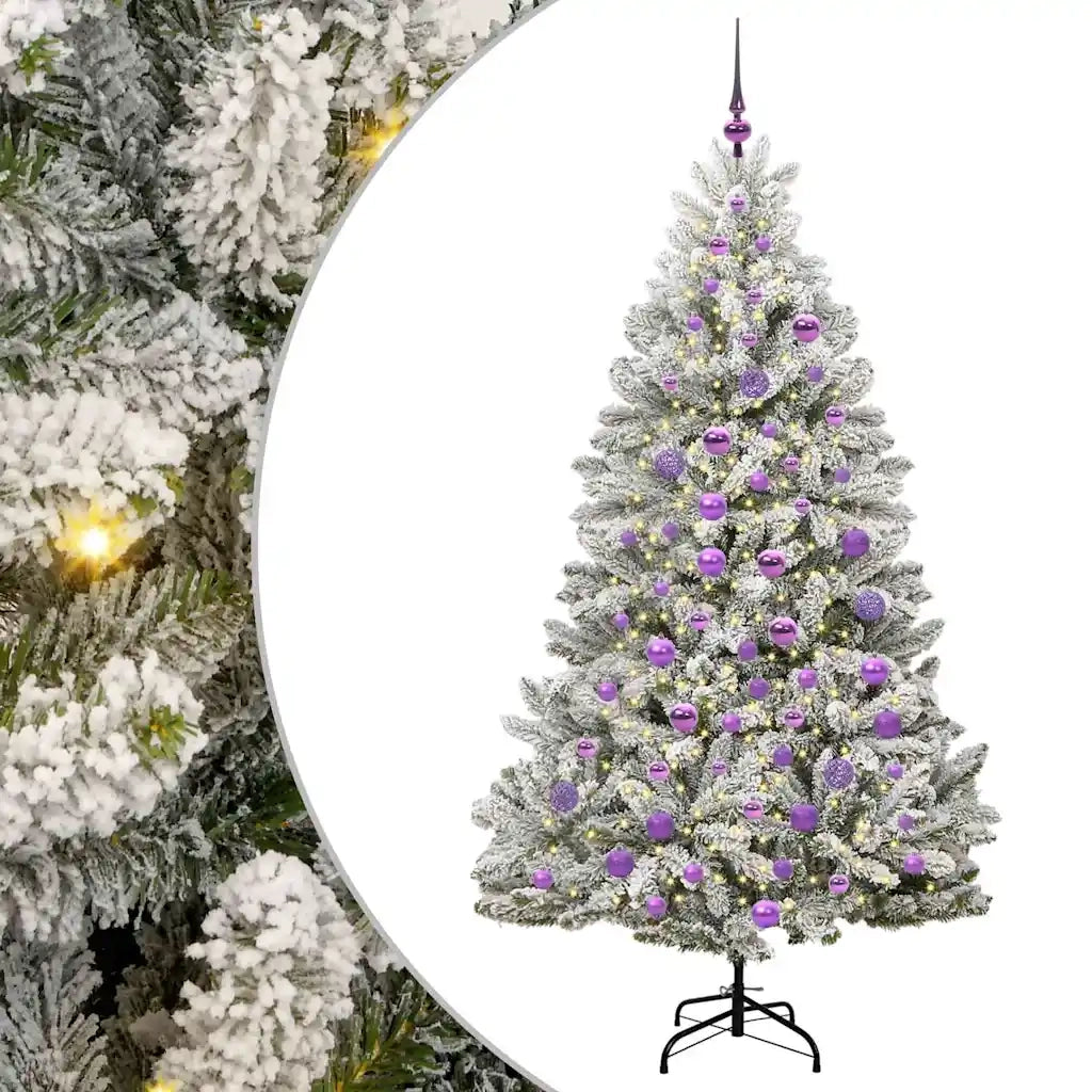 Albero di Natale | Decorazioni natalizie artificiale con 300 LED Verde e Bianco 180 cm
