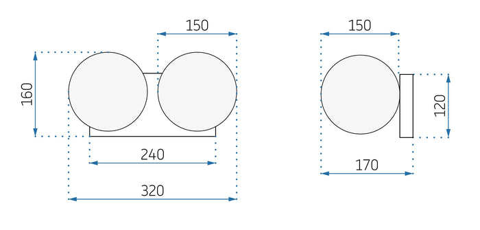 Lampada Da Parete Vetrata APP1010-2W Gold