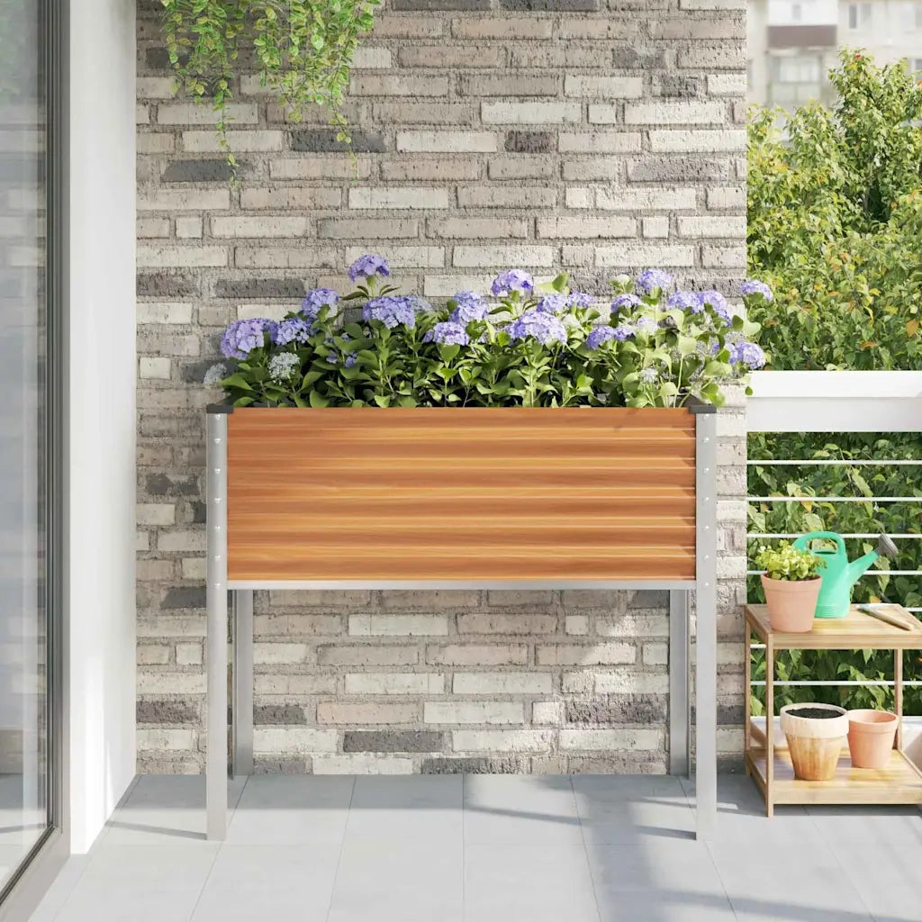 Fioriere | Cassetta per fiori | Vaso da giardino Marrone Chiaro 100 x 45 x 90 cm