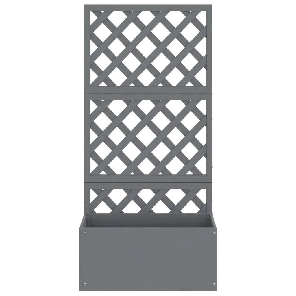 Fioriere a Traliccio 2pz Grigie 65x33x135 cm WPC 3154899