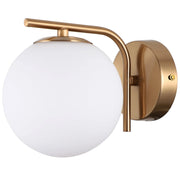 Applique da parete Italux Raddi ottone G9 vetro bianco
