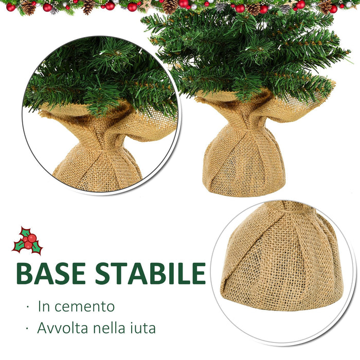 Mini Albero di Natale Artificiale 45 cm 50 Rami  Pino Verde