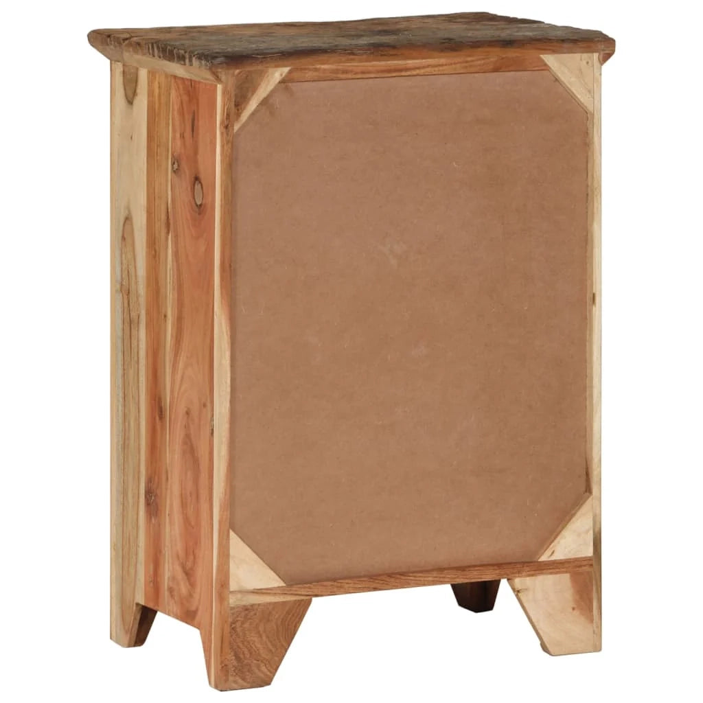 Credenza buffet cassettiera mobile contenitore organizer cucina soggiorno soggiorno 55 x 33 x 75 cm legno massello di acacia e legno di recupero marrone 02_0029588