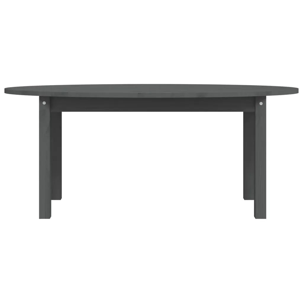 Tavolino da Salotto Grigio 110x55x45 cm Legno Massello di Pino 822344