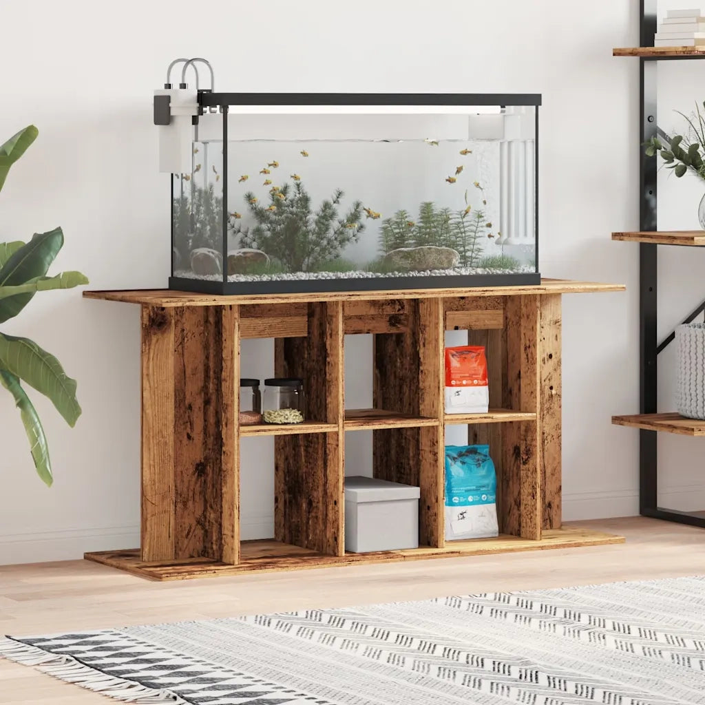 Supporto Acquario 120x40x60cm in Legno Multistrato Legno Antico