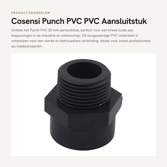 Adattatore PVC per tubi con diametro interno 20 mm