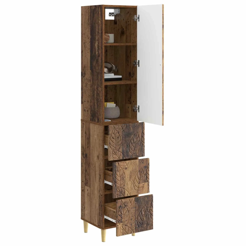 Set di armadi 2 pcs Legno antico 33 x 34,5 x 90 cm