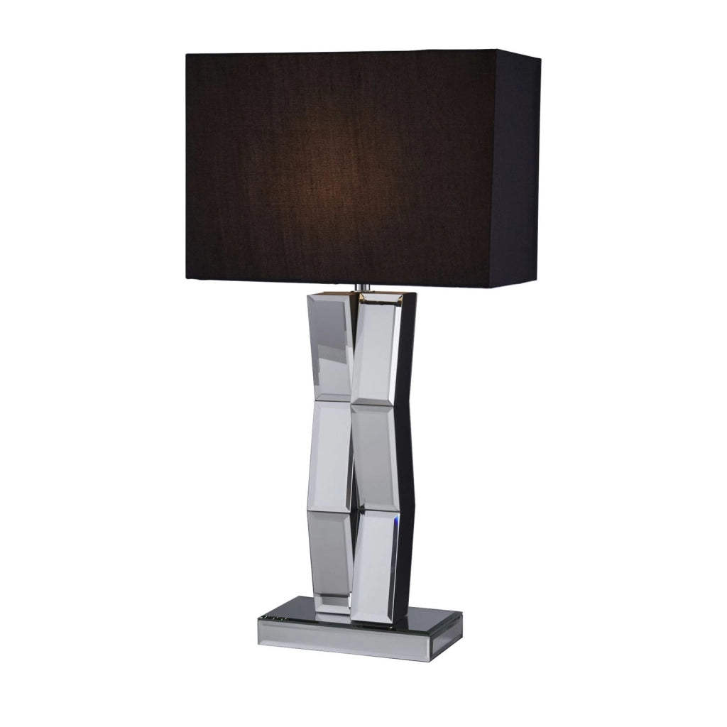 Lampada da tavolo Reflect Mirror - Retro in legno e paralume nero