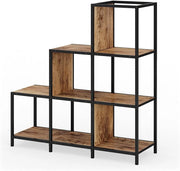 Divisorio per ambienti Fyrk, Legno antico, 90 x 92 cm, utilizzabile come divisorio o come libreria aperta