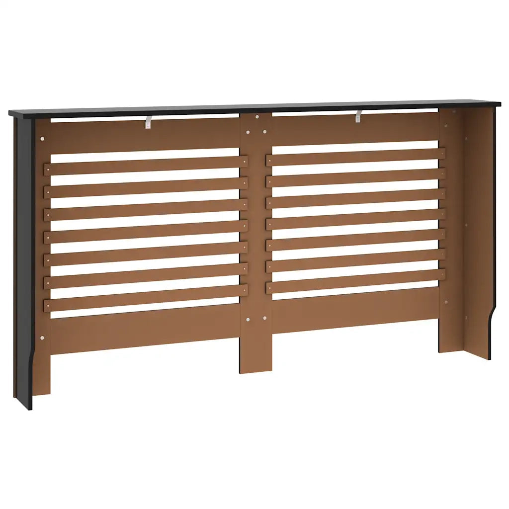 Copertura per Radiatore Nera 152x19x81,5 cm in MDF 288186
