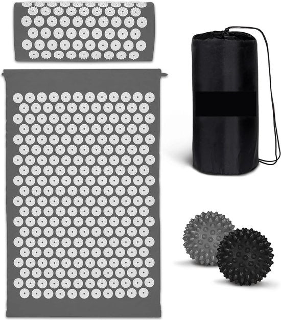 Matassa per massaggi 

Dimensioni: 180 x 60 cm
Materiali: PVC
Altezza regolabile: 5-15 cm
Peso: 4,5 kg
Caratteristiche: 
- Supporto per schiena e collo
- Zona per gambe e piedi
- Funzione di riscaldamento
- Funzione di rilassamento