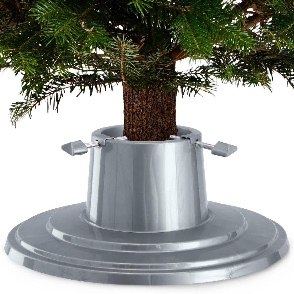 Supporto per albero di Natale KADAX, 2 m, contenitore per acqua argento