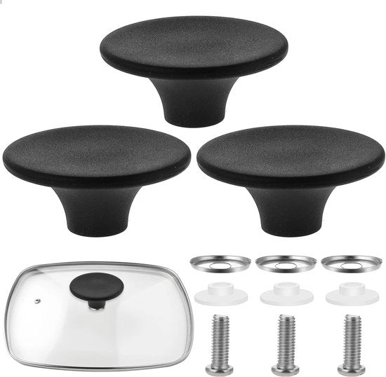 Pannendekselgrepen universali, 3 pannendekselknoppe, pannendeksel, deksel, deksel, padella, maniglia, pulsanti di riserva, maniglie per padella, pannendekseldeksel, accessori da cucina