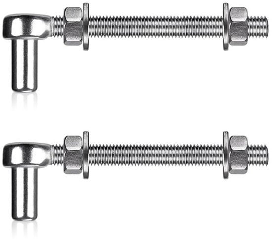 Portiere a sfera 150 mm - 2 pezzi - Boccole J - Inox