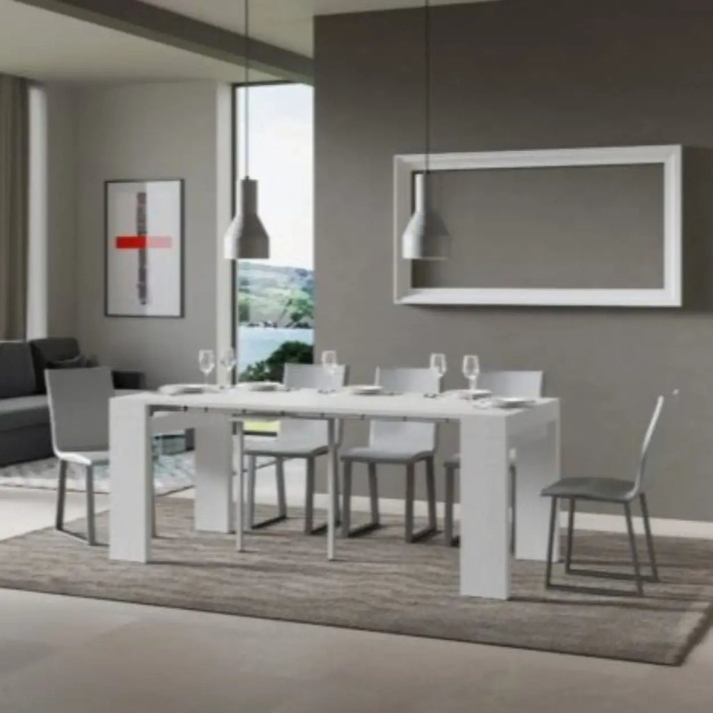 Consolle allungabile 90x40/300 cm Roxell bianco frassino
