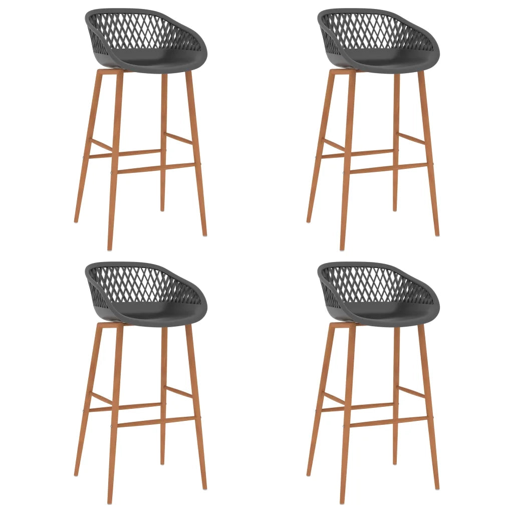 vidaXL Set da Bar 5 pz Bianco e Grigio