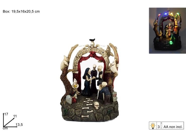 Giostrina Decorazione Casa Halloween con Luci 13,5 x 11 x 17 cm