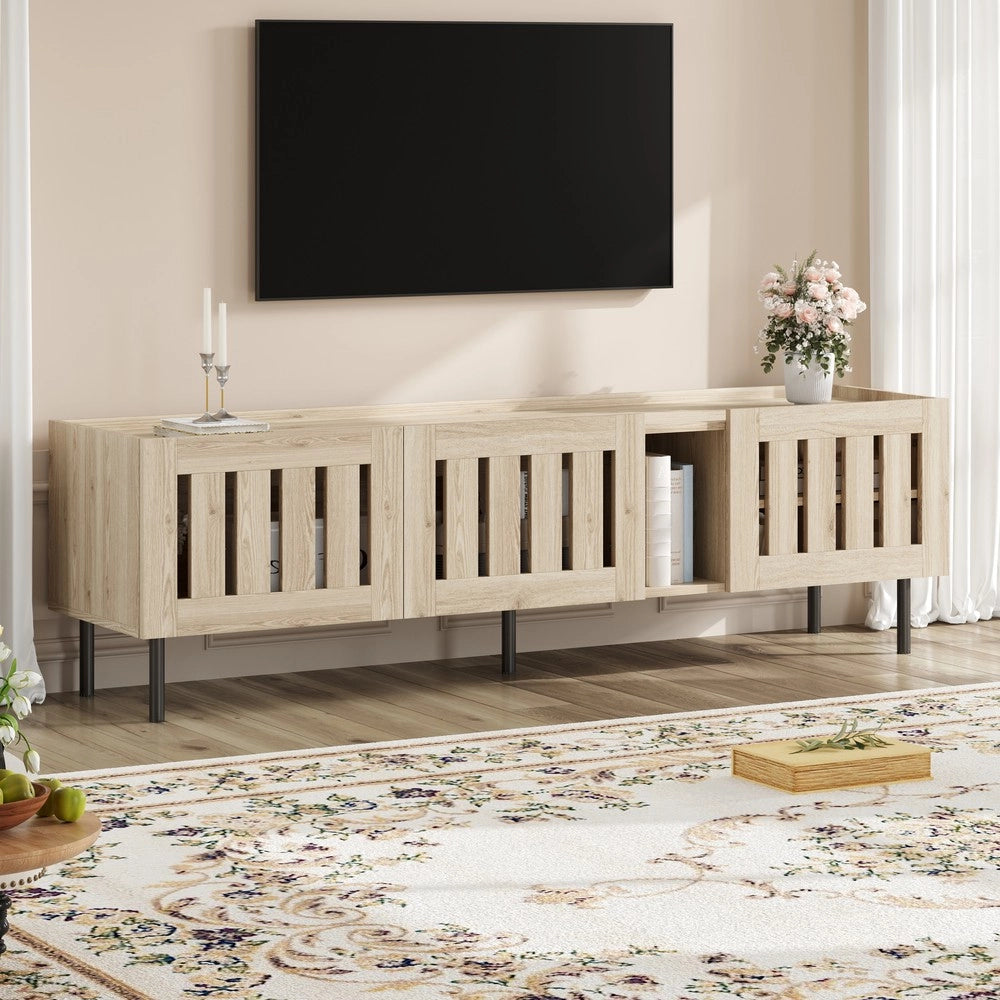Mobile TV Lowboard ¨C MINIMAL ¨C Legno MDF, Design Traforato, 160x40x47 cm