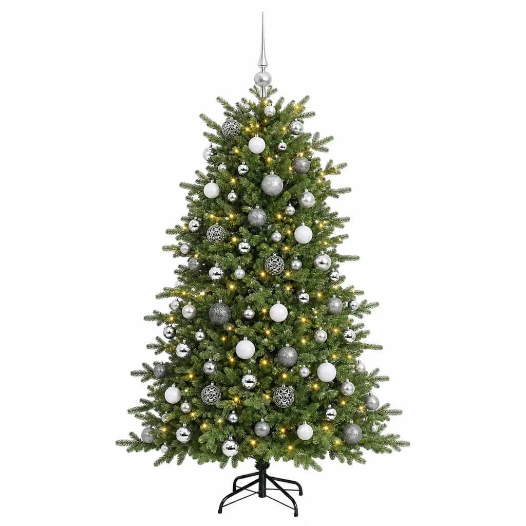 Albero di Natale artificiale con palline 180 cm 300 LED 3467243