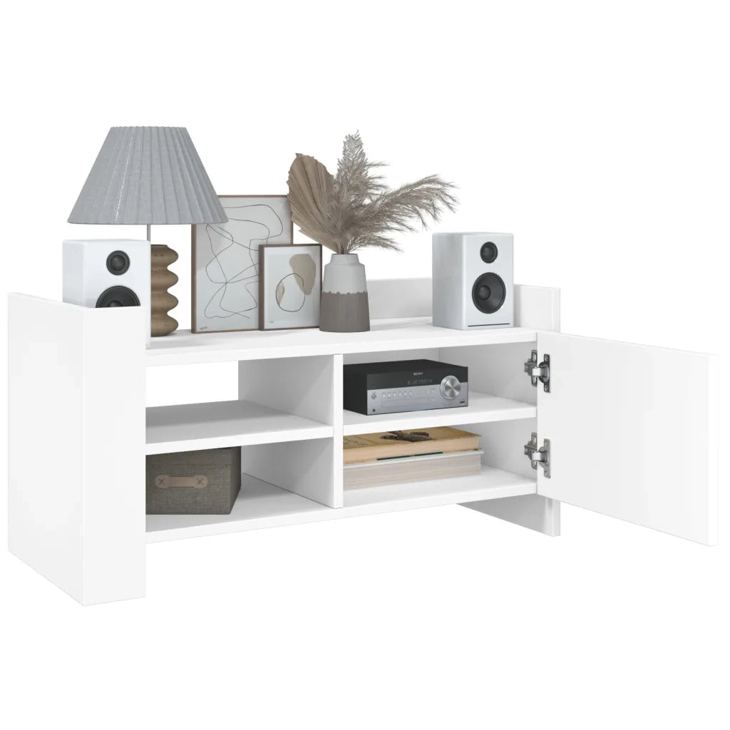 Mobile Porta TV Bianco 80x35x40 cm in Legno Multistrato