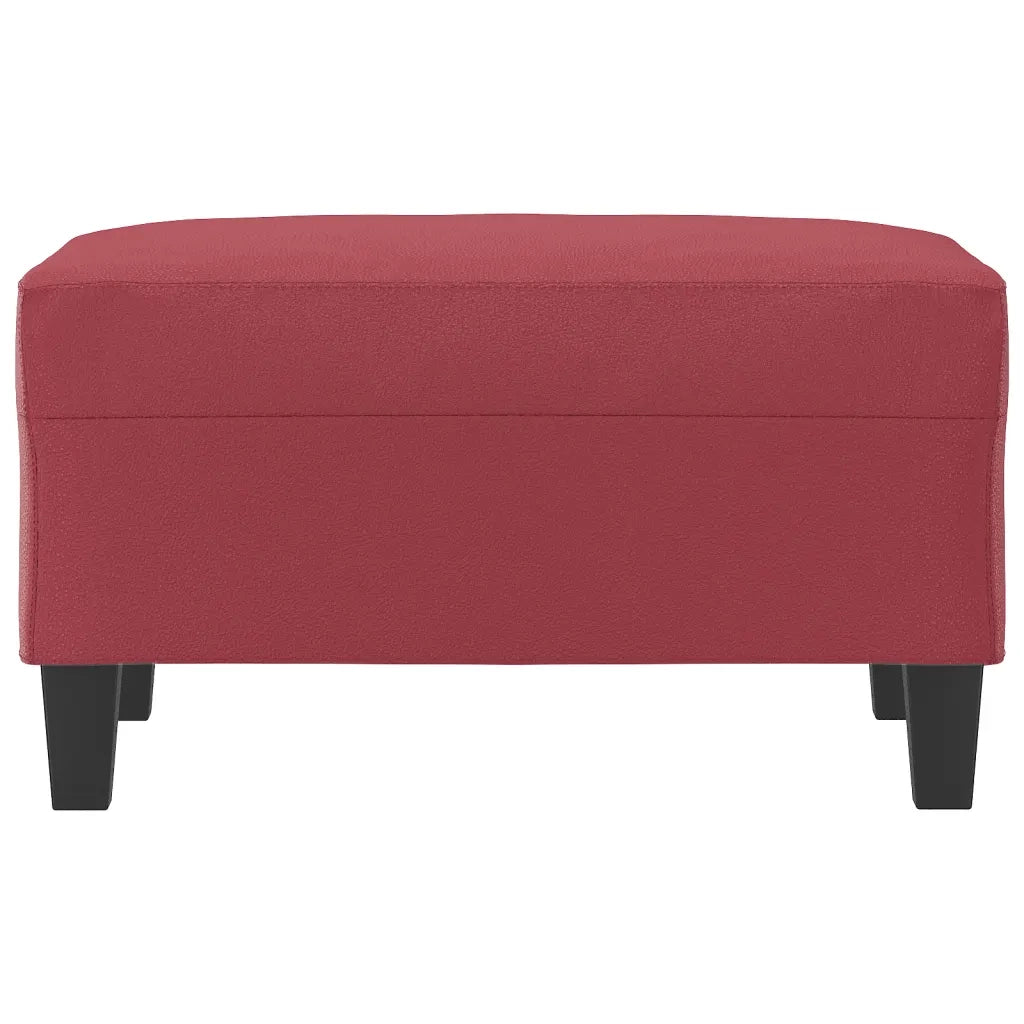 Poggiapiedi Rosso Vino 70x55x41 cm in Similpelle 349359