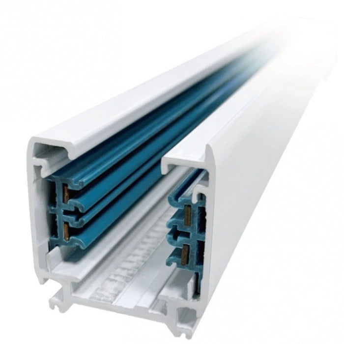 Asta Binario Trifase 2 Metro Bianco 2000w 10A 220 Dimensioni 200 x 3,22 x 3,56cm AB02B
