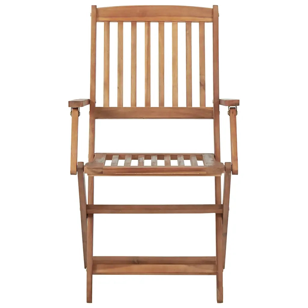 Sedie da Giardino Pieghevoli 6 pz con Cuscini Massello Acacia 3074941