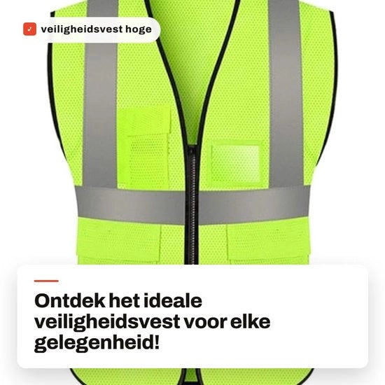 Vestibilità di sicurezza XXXL alta visibilità - Neon Giallo - Riflettente - Tessuto a maglia - Respiro libero - Multi tasca - Leggero e duraturo - Vestibilità di lavoro