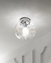 Plafoniera vetro trasparente e cromo lucido Skin 1 luce attacco E27 d.30cm