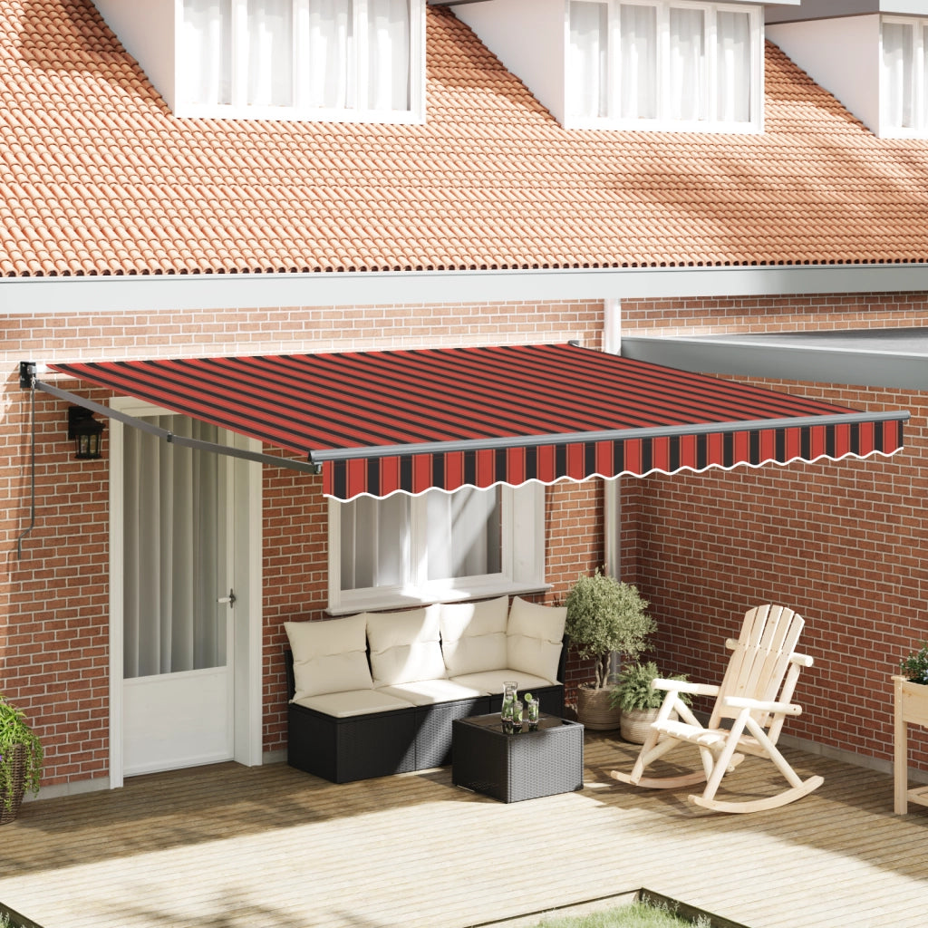 Tenda Retrattile Automatica Gialla e Arancione 400x350 cm