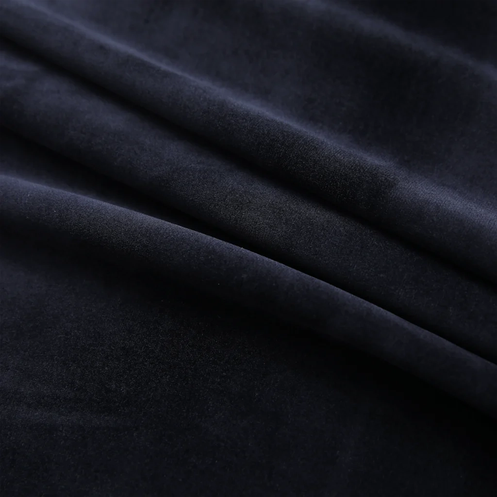 Tende Oscuranti con Anelli 2 pz Nere in Velluto 140x225 cm 134489