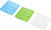 Set di 3 Portatili di Ricarica per Batterie con Compartimento di Protezione per Batterie AAA/AA - Verde, Blu, Bianco