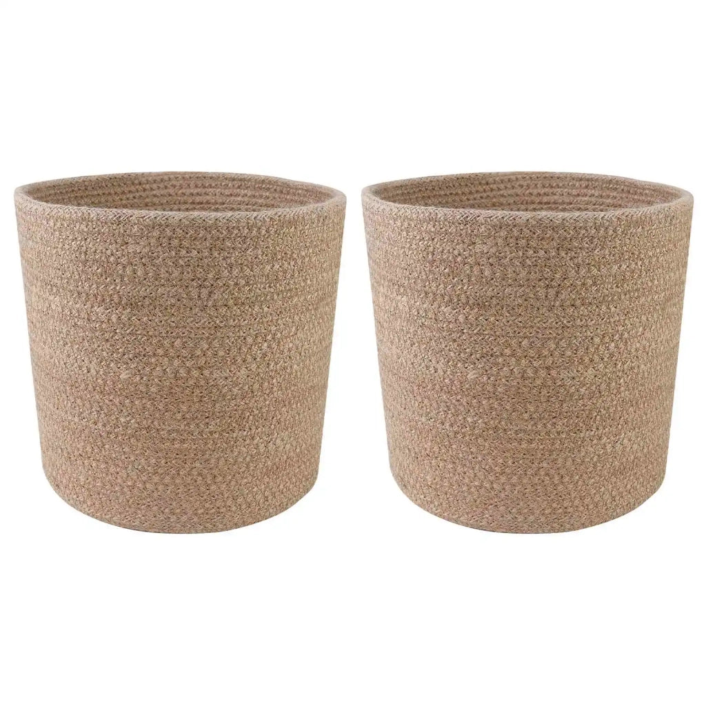 2 pz Set di Fioriere | Cassetta per fiori | Vasi per Piante Naturale ? 21 x 21 cm
