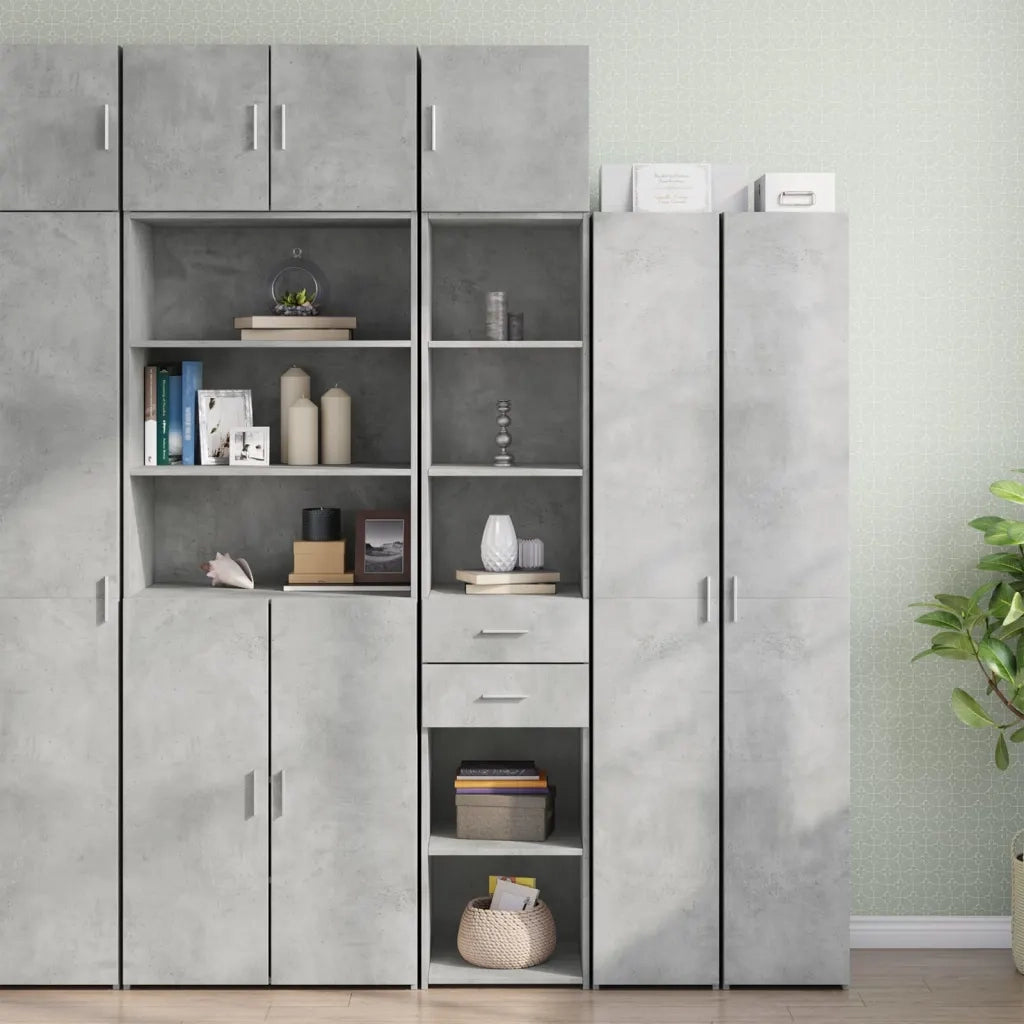 vidaXL Mobile Sottile Grigio Cemento 40x42,5x225 cm in Truciolato
