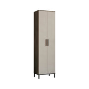 Albizia, Armadio Multiuso 2 Ante Appendiabiti, 50x184h cm Marrone
