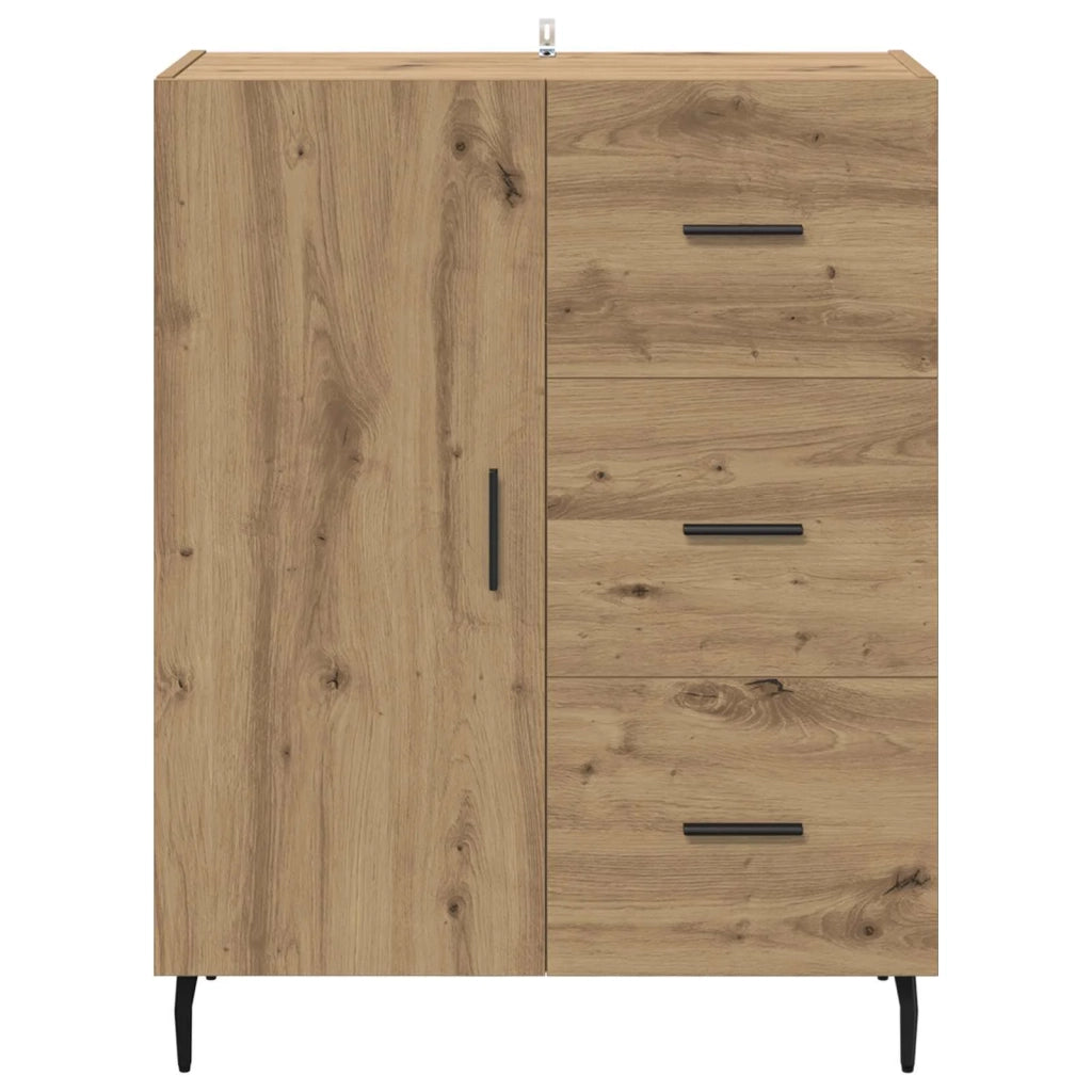 Credenza | Madia | Buffet da pranzo | Armadio da pranzo con cassetto Rovere artigianale 69,5 x 34 x 90 cm