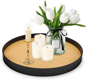 Piatto di servizio in legno decorativo - Ø 26 cm