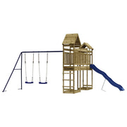 Altalene per parco giochi all'aperto scivolo altalene robuste giochi da giardino 492 x 358 x 238 cm legno di pino impregnato 02_0004702