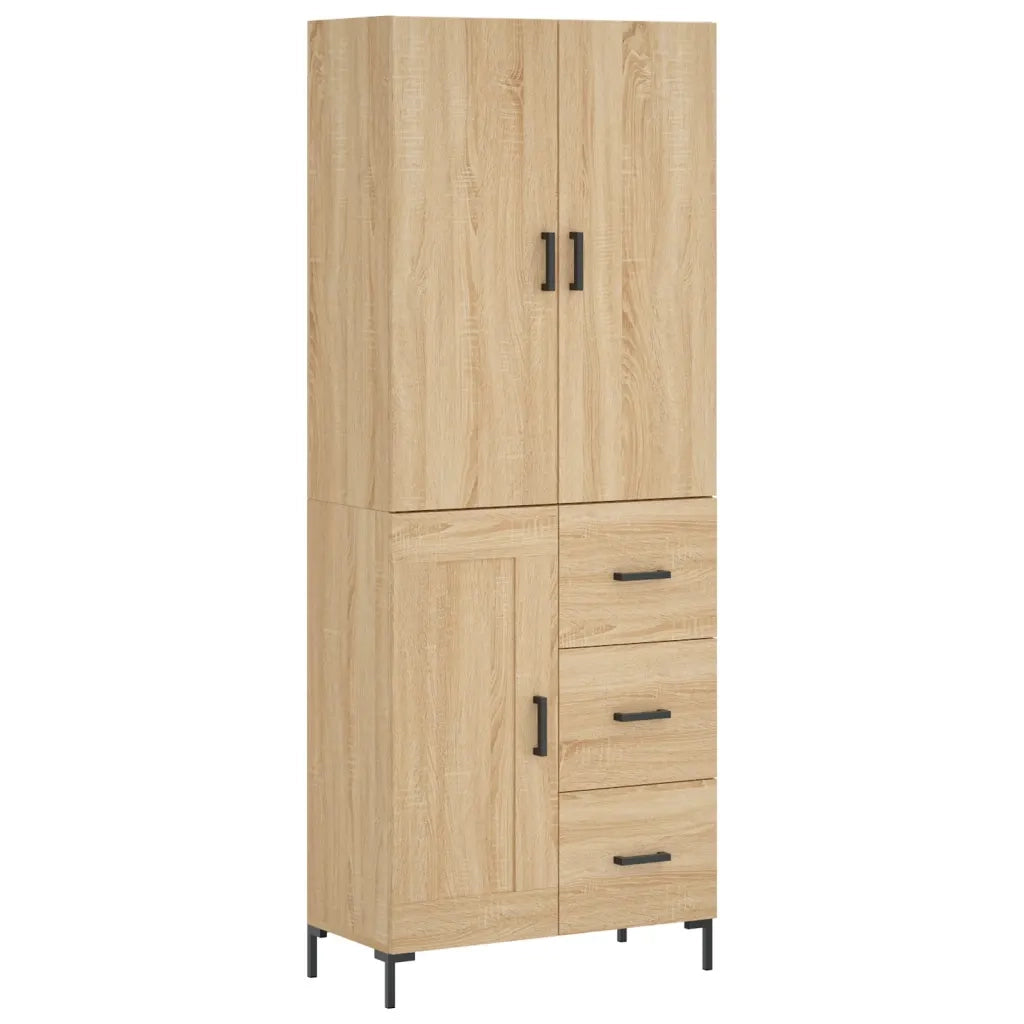 vidaXL Credenza Rovere Sonoma 69,5x34x180 cm in Legno Multistrato