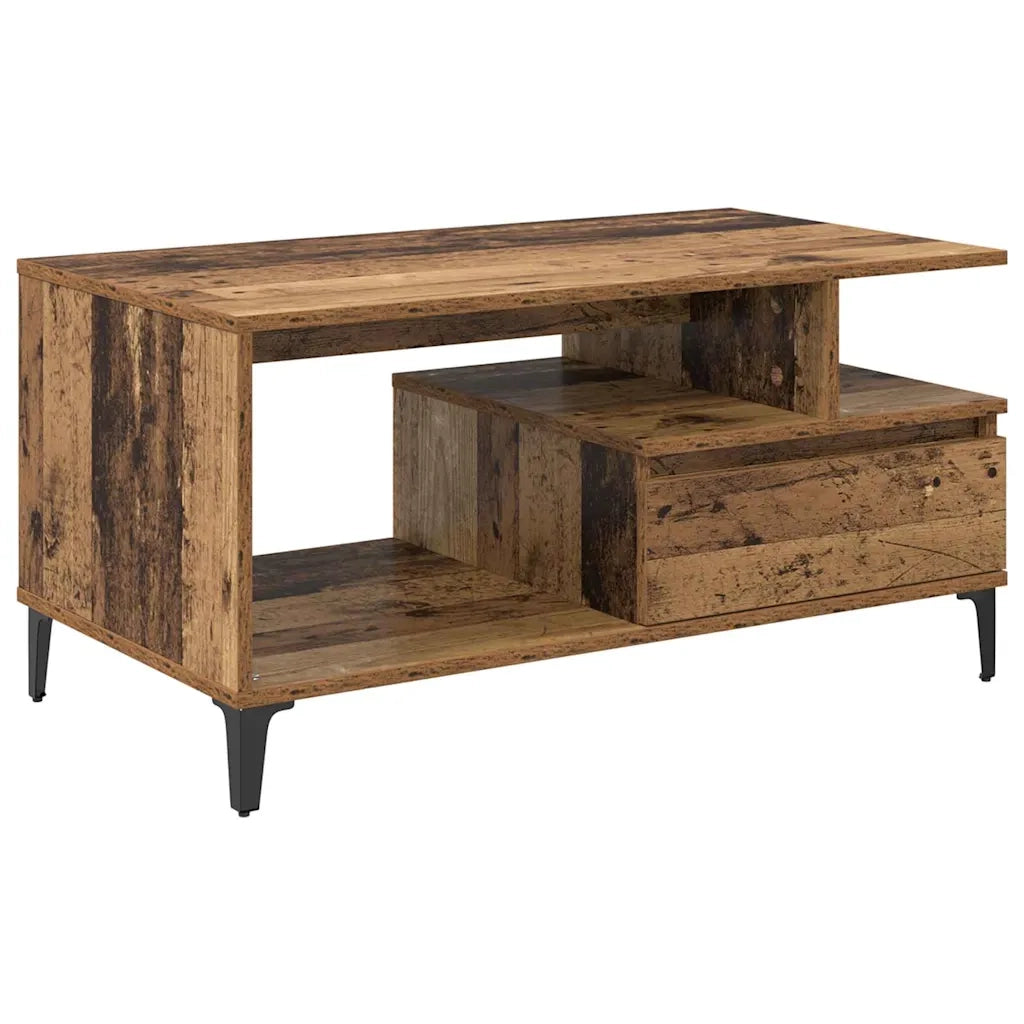 Tavolino da salotto con cassetto Legno vecchio 90 x 49 x 45 cm 881051