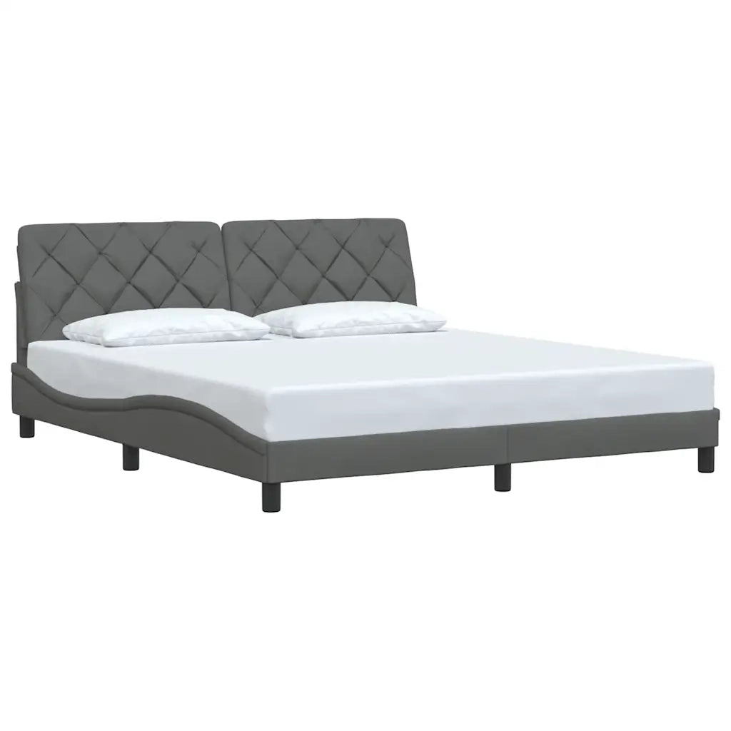 Giroletto senza Materasso Grigio Scuro 180x200 cm Tessuto