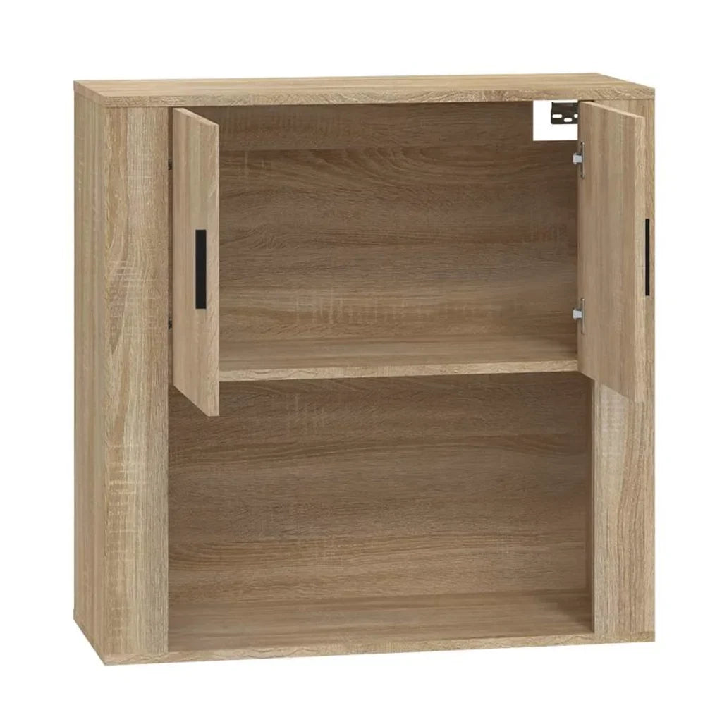 Mobile contenitore a parete pratico 80 x 33 x 80 cm in legno composito effetto rovere Sonoma 02_0048276