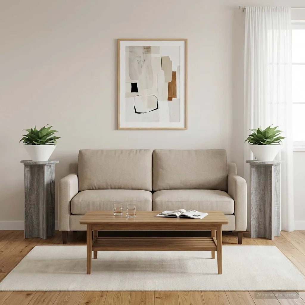 Supporto per piante 2 pcs Grigio Sonoma 29,5 x 29,5 x 60 cm 899723