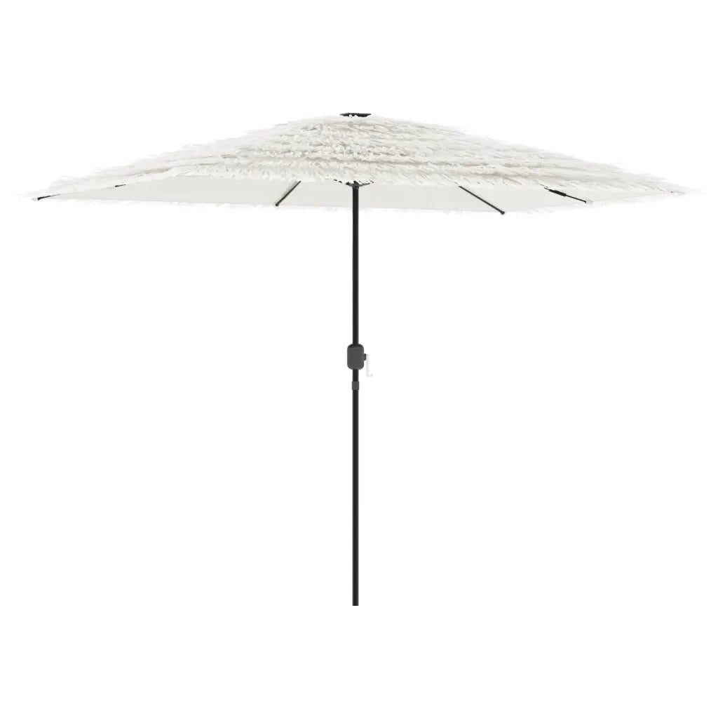 Ombrellone Giardino-Ombrello da Balcone con Palo in Acciaio Bianco 300x200x250 cm