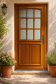 Porta d'ingresso in legno smaltato, Navy, H.200xl.90 p.sinistra + Maniglia E Botte (rif 010403RFP) Tabella Dimensioni senza maniglia