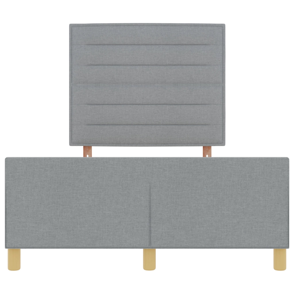 Struttura Letto Grigio Chiaro 140x190 cm Tessuto